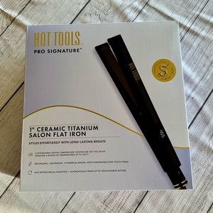 Hot Tools Pro Signature 1” Ceramic Titanium Salon Flat Iron
